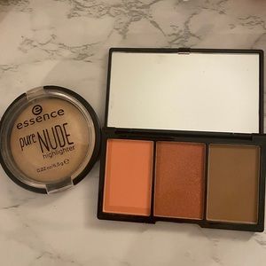 Blush bronzer trio + highlighter